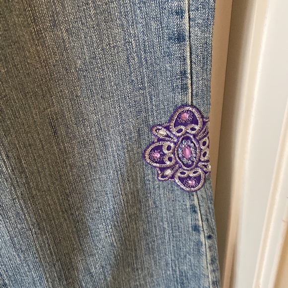 Z. Cavaricci Embroidered Flare Jeans - Picture 5 of 16